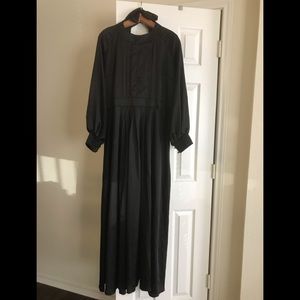 Long light satin black dress